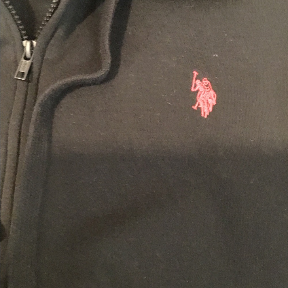 U.S. Polo Assn Fleece Full-Zip Sweatsuit 2 Pc Set Mens Large Hoodie & Pants - Picture 10 of 15